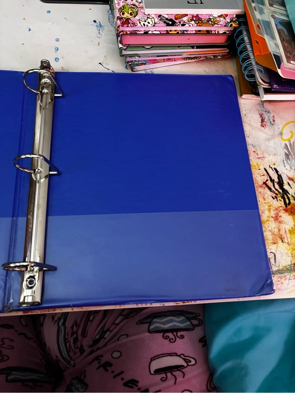 Royal Blue 3-Ring Binder with display sleeves on the front/back/binding
